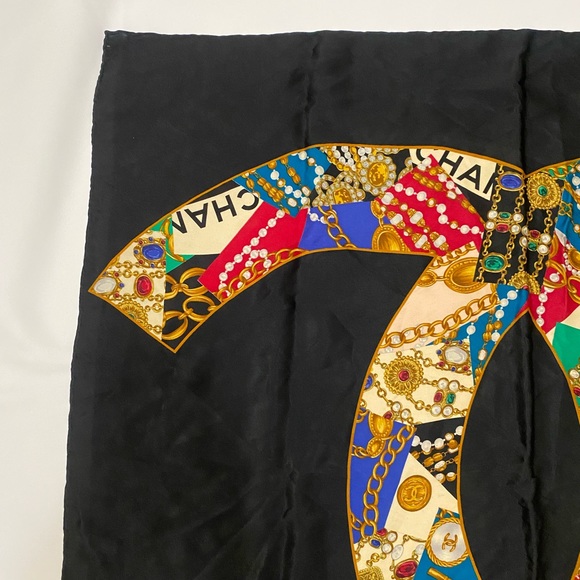 CHANEL Vintage Jewel Print Silk Scarf - Picture 2 of 14